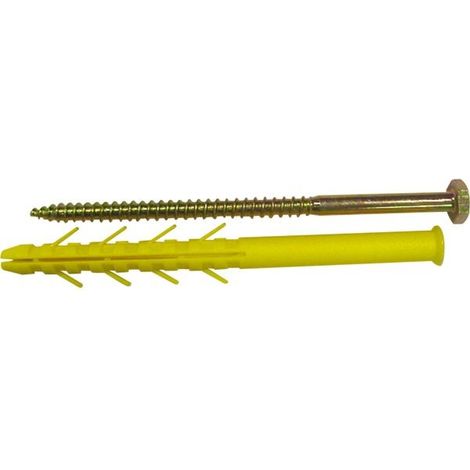 15 Chevilles longues CQLT D. 10 x 240 mm + Tirefond D. 7 x 240 mm - Tête hexa. 13 mm - Zingué (1/5)