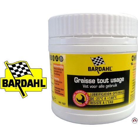 Bardahl – Graisse universelle au lithium 500g – Résiste à l'eau et à la chaleur – Anti-usure et anti-corrosion – Pour roulements et chaînes