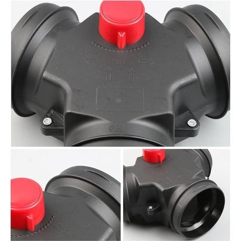 90 mm verstellbarer T-förmiger Luftheizungs-Verteilerschlauchanschluss für Auto, LKW, Wohnmobil (1/5)