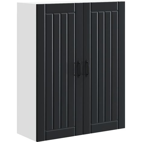 Wall Cabinet LUCCA Black 80 x 31 x 100 cm Engineered Wood vidaXL