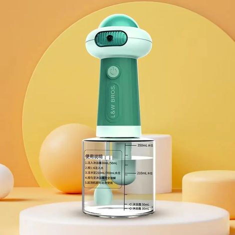 Distributeur de savon (vert OVNI), machine à mousse électrique pour le bain, accessoires de salle de bain (1/5)
