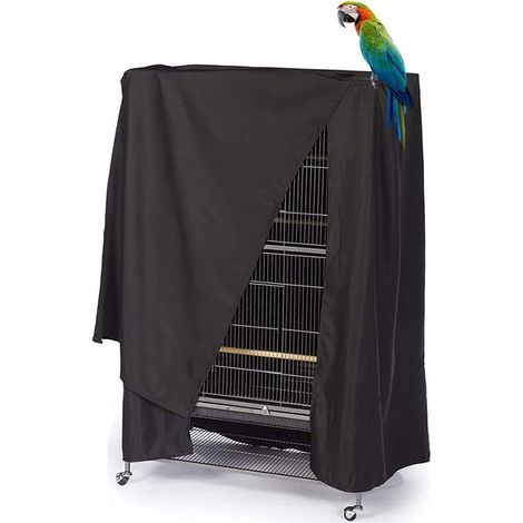 Copriletto per gabbia da uccelli impermeabile e anti-UV quadrato con ruote per uccelli e pappagalli (88 x 63x 120 cm) (1/5)