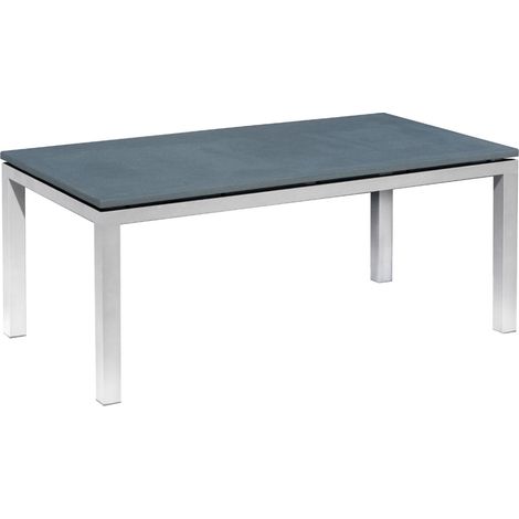 Inko Steintisch Sina Aluminium silber/Spraystone grau-mokka Größe wählbar 180x100x74,5 cm (1/5)