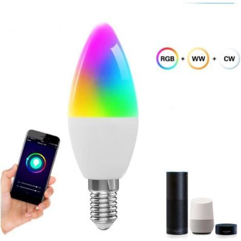 Tuya E14 connected candle bulb compatible with Alexa and Google Speaker RGBCW 5-way (1/5)