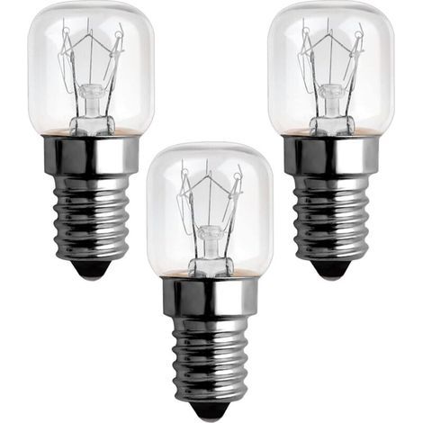 Ampoule Four 15W 300 Degres E14 , AC220V-240V, Ampoule Incandescence E14, Blanc Chaud 2700K, E14 Petit Culot à Vis Pygmy Lamps Pour Micro-ondes, Four, Lampe à sel, 3 Unité (1/5)