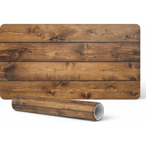 Alfombrilla decorativa de escritorio con gr谩ficos de tablas de madera r煤sticas 120x60 cm