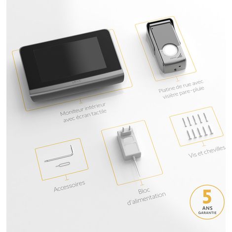 SOMFY 1871265 - Visiophone V500 Connect, Interphone connecté - Ecran tactile 7" — vue 2