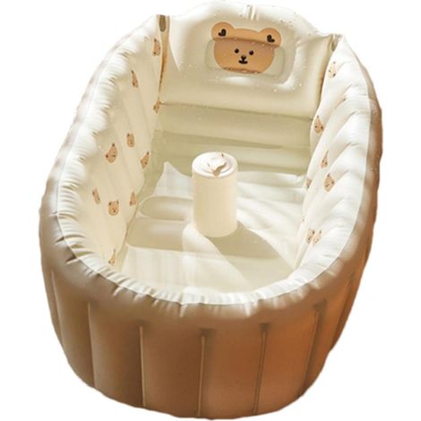 Aufblasbare Babybadewanne für Kleinkinder – Tragbare Babybadewanne mit integrierter Luftpumpe – Faltbar für einfache Aufbewahrung – Ideal für Neugeborene und Babys (1/5)