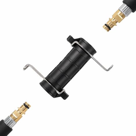 Pressure Washer Hose Connector High Pressure Washer Hose Extension Adapter for Karcher K2 K3 K4 K5 K6 K7 Series Quick Connect Hose Joiner Coupling Water Cleaning Hose Accessories (Black) (1/5)
