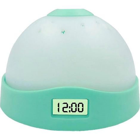 Réveil électronique avec lumières colorées et fonction de projection de ciel étoilé (vert) (1/2)