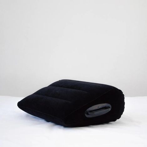 Coussin triangulaire gonflable pliable en PVC floqué, coussin d'amour, lit d'appoint, canapé gonflable, mobilier (1/2)