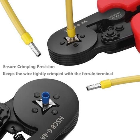 Pince À Sertir - Pour Cosses Électriques - Sertissage Automatique 0,25 À 10 mm² - Quadrilatéral - Ergonomique - 1 Pièce (1/4)