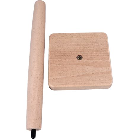 Porte-rouleau de papier essuie-tout en bois, style ferme, à poser sur le comptoir, avec base antidérapante, idéal pour la cuisine et le salon. (1/5)