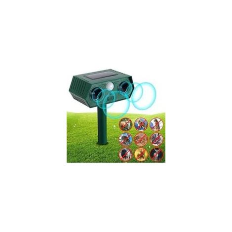 Repelente ultrasónico para martas, repelente para gatos de jardín con clasificación IP65 a prueba de agua y energía solar, eficaz contra gatos, perros, martas, garzas, mapaches y palomas.