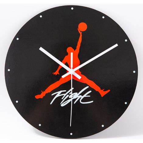 3D-Basketballschuh-Wanduhr AJ1-12 – Sportliches Design für Schlafzimmer, Wohnzimmer, Büro – Kreatives Geschenk für Basketballfans (Flaches Design mit schwarzem Hintergrund)