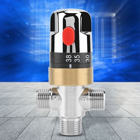 G1/2" Thermostatic Bath Tap Thermostat - Water Temperature Control for Sink and Shower (1/5)