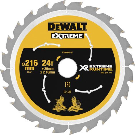 DeWALT - Hoja de sierra para madera 216x30 mm, 24 dientes DT99568