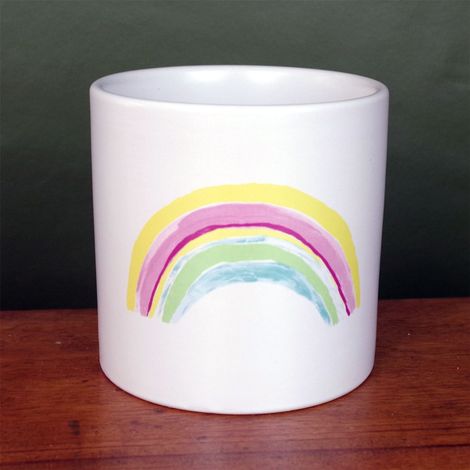 Ceramic Rainbow Planter Plant Pot (1/2)