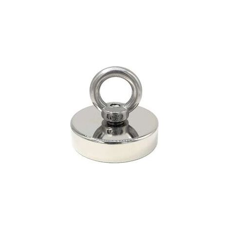 CREA Aimant Néodyme Super Fort 120 Kg - Aimants Puissants - Idéal Pour La Pêche Magnétique - 60 Mm Avec Neo