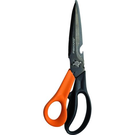 Tijeras multifunción Fiskars Cuts+More naranja negro 23 cm