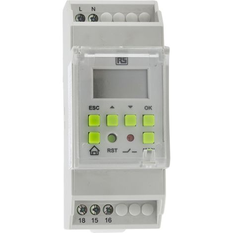 Interrupteur horaire pour rail DIN Numérique, 110240 V c.a., 1 canal ( Prix pour 1 ) (1/3)