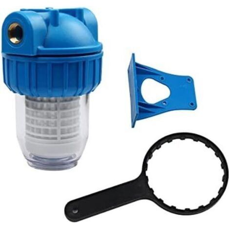 CSPARKV （11.×18.5×8.8cm）Préfiltre de Sédiments Filtre à Eau en Plastique 1/2" avec Cartouche pour Pompes de Jardin Aqueducs Agricoles et Domestiques (1/4)
