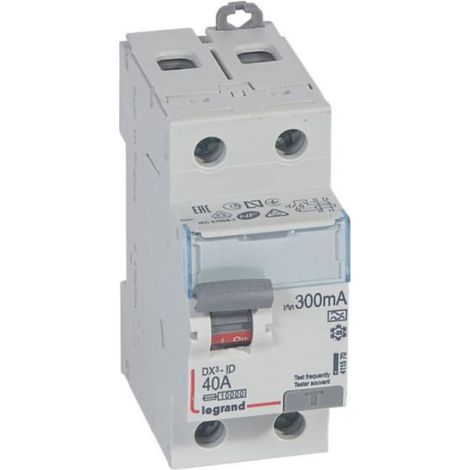 Interrupteur différentiel Legrand DX³ 2P 300mA 40A Type A 2 modules - LEG411570 (1/3)