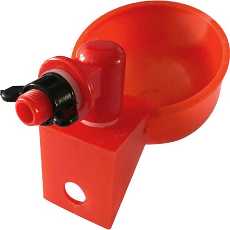 Automatische Geflügeltränke, Kunststoff, 10 x 6 x 6 cm, Blau/Rot, 1 Stück (1/4)