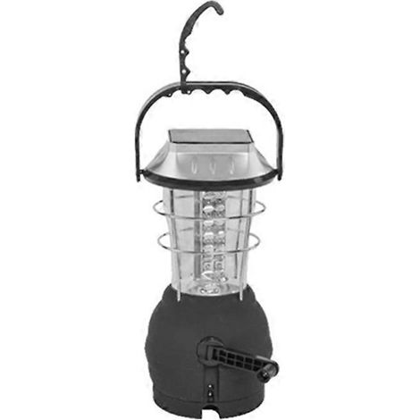 Lanterne solaire à manivelle avec dynamo et 36 LED, lampe de camping et de secours (1/5)