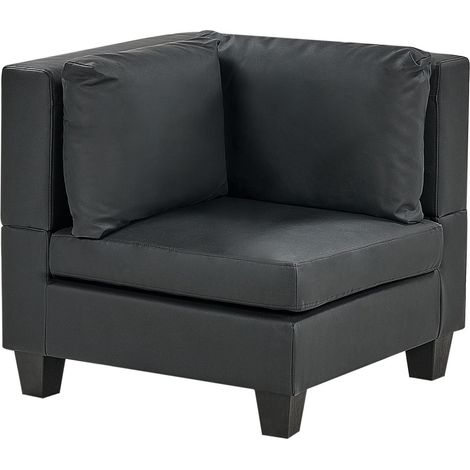 Eckmodul UNSTAD Schwarz Kunstleder (1/5)