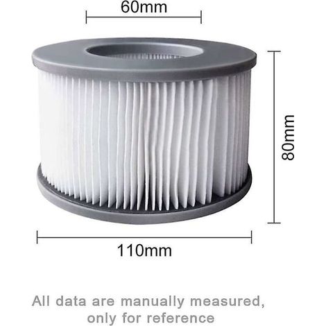 Lot de 2 filtres de Rechange pour Mspa - Pompe à Cartouche pour piscines, sous-Marins Chauds et Spa (1/3)