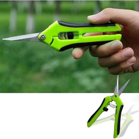QAZQA Cisailles de jardinier Taille en acier inoxydable Jardin Découper des fruits Ciseaux Ménage Potoudins Plantes Équipe Heed Branches Petits ciseaux Jardinage Outils de jardinage Cisailles de jardi (1/4)