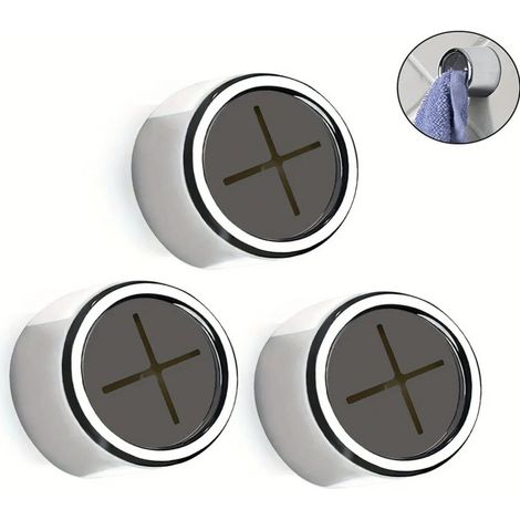 Ganci da parete autoadesivi, staffe rotonde per bagno, cucina, casa, non richiedono foratura