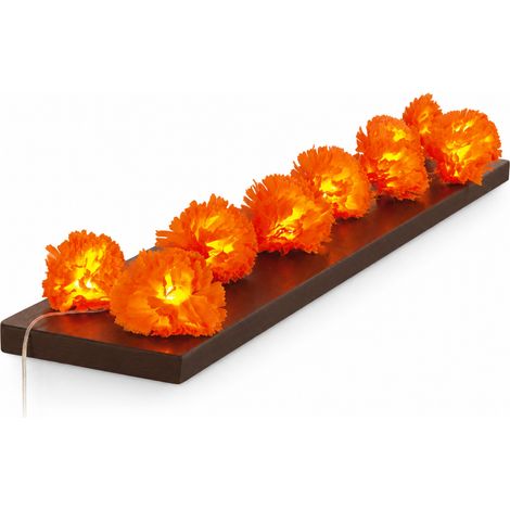 Guirlande LED Fleurs de Souci, Lumière Chaude, 40 LED, Télécommande, Étanche, à Piles, Décoration Halloween (1/5)