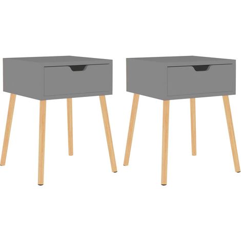 Maison Exclusive - Comodini 2 pz Grigi 40x40x56 cm in Legno Multistrato (1/5)