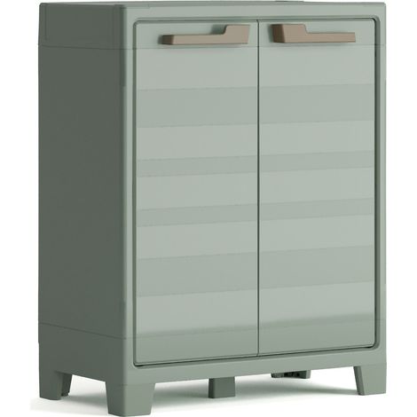 armadio basso keter "planet" in resina grigio 80x44x100 cm (1/10)