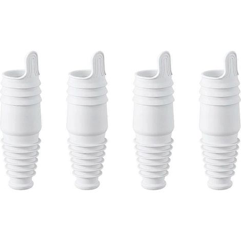 4 pièces silicone bouchon à vin pour vin bouteilles réutilisable vin bouteille bouchon champagne bouchons blanc (1/5)