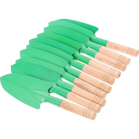 Veemoon Gartenschaufeln Zufällige Farbe 10 Stück aus Eisen mit Holzgriff Robuste Pflanzkellen Komfortabler Griff für Angenehmes Pflanzen und Jäten für Gartenarbeit und Gemüseanbau (1/5)