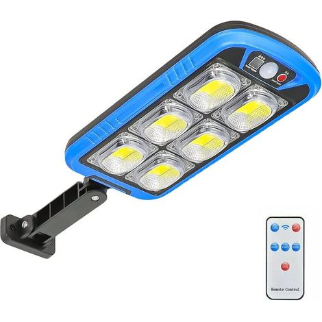 Lumière solaire avec capteur de mouvement, projecteur solaire extérieur du crépuscule à l'aube avec télécommande, lumière de sécurité étanche IP65 (1/5)