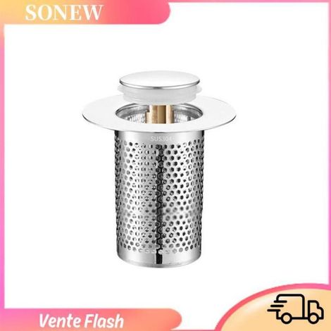 Bouchon D'évier - Acier Inoxydable - Pour Lavabo Salle De Bain Cuisine Baignoire - Diamètre 35 À 55 mm - Hauteur 55 mm - 1 Pièce (1/5)