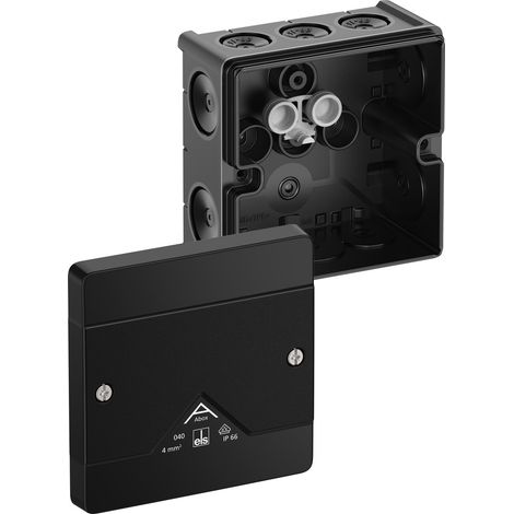 Spelsberg Boîte de dérivation, indice de protection IP66, section max. du conducteur 4², résistance aux chocs IK07, classe de protection II, Ui 1000V AC, Ui 1000V DC, DLG, VDE, sans halogène, 80400001