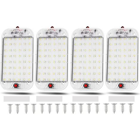 Stück 12V LED-Lichtschalter aus Aluminium für Camping, Auto, Van, Boot, Garage (1/5)