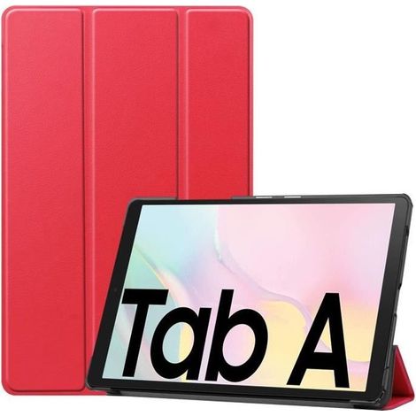 Housse Samsung Galaxy Tab A7 2020 SM-t500 Léger PU Cuir Antichoc Etui Tablette Coque Samsung Galaxy Tab A7 2020 - Rouge