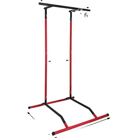 Torre de musculación, estructura de acero resistente, ajustable para gimnasio en casa, 150 kg (330 lbs) (1/2)