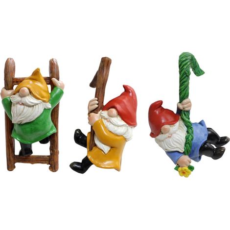 Figuren Set 3 Ornamente aus Kunstharz robuste Konstruktion