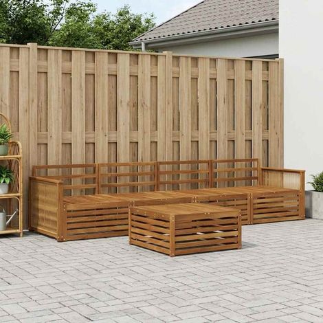 vidaXL Outdoor Sofa Set 5 pcs Natural Solid Acacia Wood (1/5)