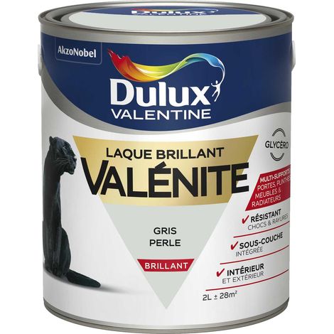 Peinture Laque Valénite Brillant Gris Perle 2 L - Dulux Valentine