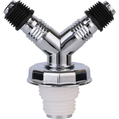 Adaptateur de siphon de sol en PVC, universel, pour cuisine, salle de bain, machine à laver, facile à installer, argenté, 1 paquet (1/4)