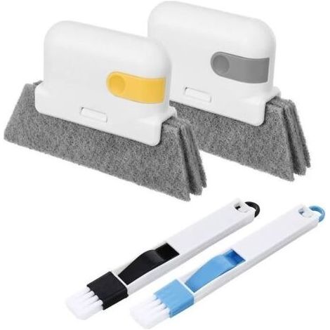 Brosse de nettoyage,Brosse de Nettoyage Rainure Fenetre, 4pcs Brosse de Nettoyage Multifonctionnelle pour Les Encastrements (1/4)