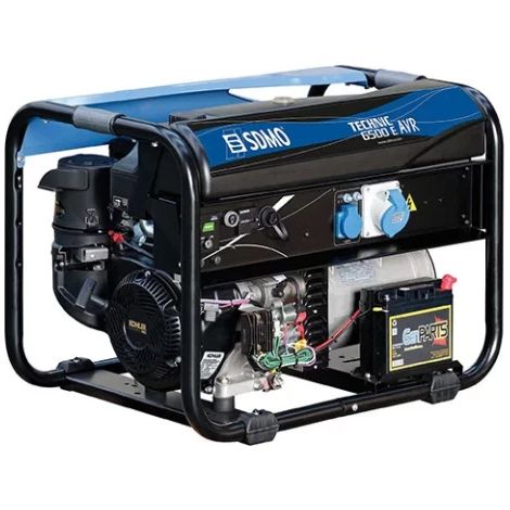 Sdmo – Groupe électrogène essence monophasé 6500 W – Démarrage électrique – Régulation AVR – Autonomie 6,9 heures – Poids 101 kg (1/3)